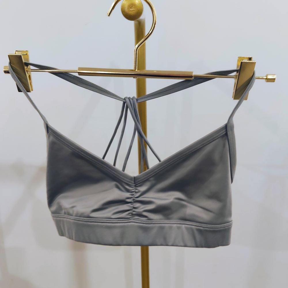 ALO Yoga Gray Strappy Bralette